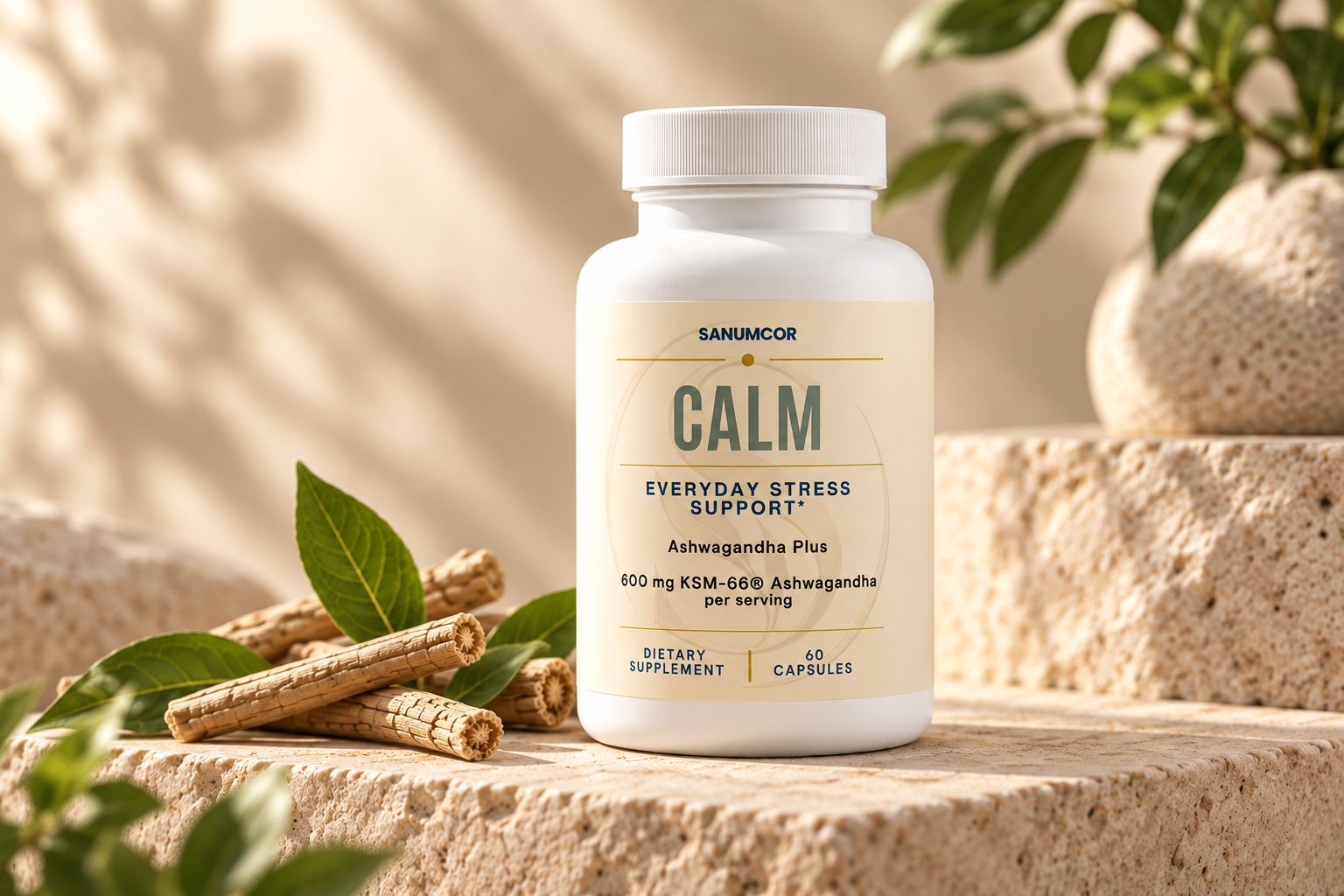 SANUMCOR CALM angled bottle